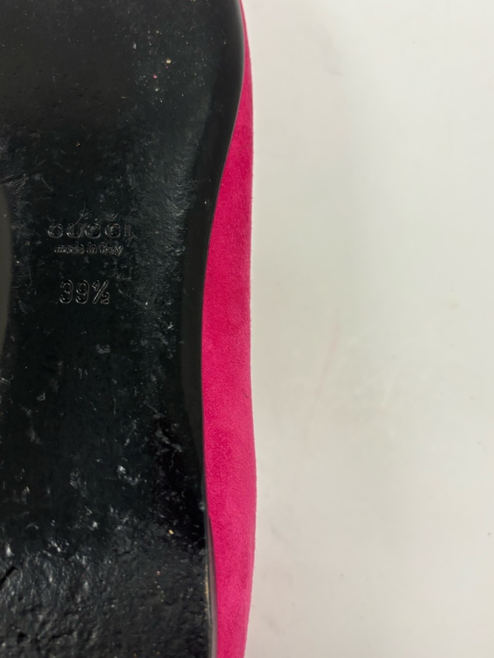 GUCCI FLAT SHOES SIZE 39.5 (APPROXIMATELY US 9) HOT PINK SUEDE - Picture 11 of 11